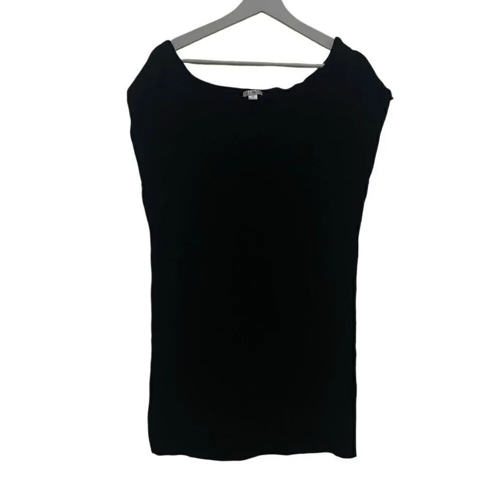Xhilaration black cap sleeve bodycon ribbed shirt dress XL